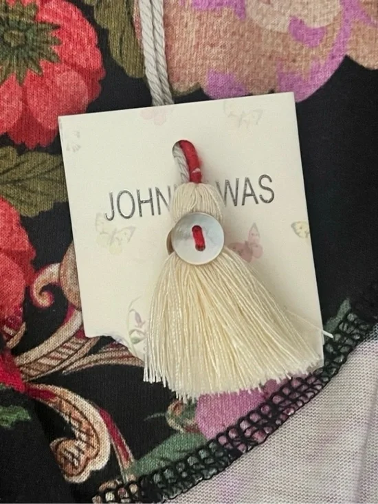 Johnny Was Floral Pocca Kimono Robe M NWT Pima Cotton Boho Duster No Belt - Picture 9 of 12